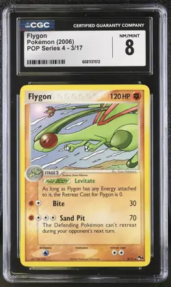 2006 POKEMON POP Series 4- 3/17 FLYGON CGC 8 (HARD TO FIND) - Image 1