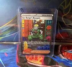 Pokemon TCG Lt. Surge’s Bargain 185/132 SIR Holo Mega Evolution English - Image 1