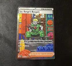 Pokemon TCG Lt. Surge’s Bargain 185/132 SIR Holo Mega Evolution English - Image 3