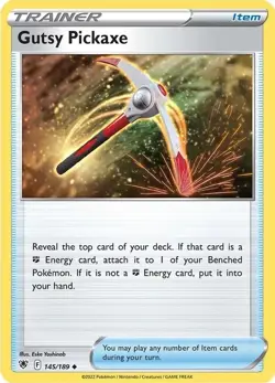 Gutsy Pickaxe 145/189 - Pokemon TCG Astral Radiance (2022) - NM Regular Uncommon - Image 1