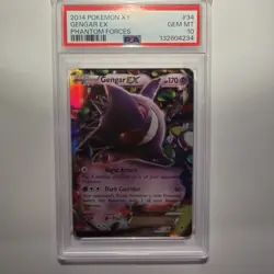 Pokemon PSA 10 GEM MT Gengar EX 34/119 Phantom Forces Holofoil 2014 S#0672 - Image 1