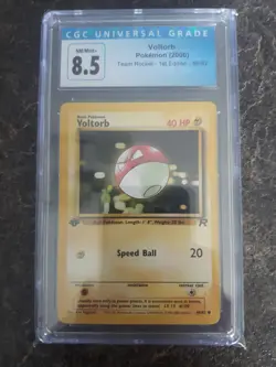Pokemon 2000 Voltorb Team Rocket 1st Edition CGC 8.5 69/82 - Image 1
