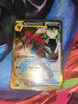 N's Zoroark EX 189/159 SV: Journey Together Hyper Rare Gold Pokemon TCG - Image 1