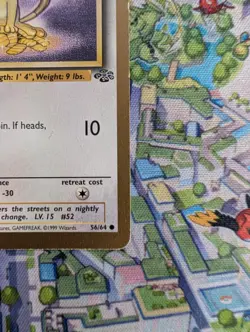 Meowth 56/64 Jungle Gold Border 1999 Pokemon Roll Promo LP Vintage WOTC - Image 5