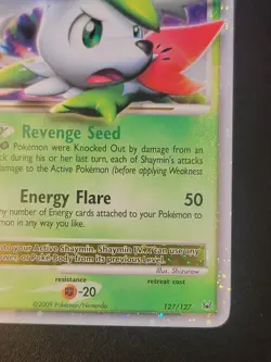 2009 Pokemon Platinum - Shaymin LV.X Ultra RARE 127/127 Sky Form Holo - NM/Mint - Image 4