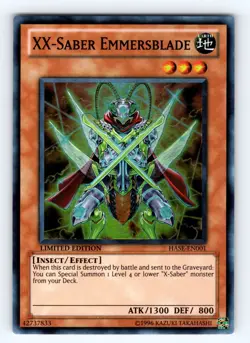 Yugioh XX-Saber Emmersblade HASE-EN001 Limited Edition Super Rare Holo - NM ?? - Image 1