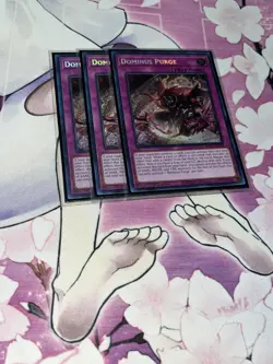 Yugioh! 3x NM Dominus Purge INFO-EN078 (Secret Rare) 1st Edition - Image 1