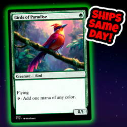 Birds Of Paradise - Custom Art Magic: The Gathering Playtest Card - Commander - Image 1