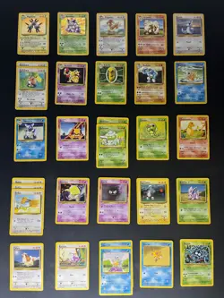 Pokemon Card Generation 1 1st Edition Base Set LOT 43 Different Cards, 5 Rares - Image 1
