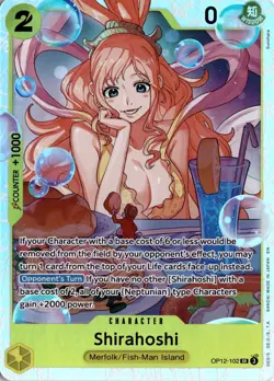 One Piece OP12-102 Shirahoshi Super Rare English Trading Card TCG - Image 3
