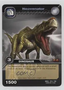 2008 Dinosaur King Trading Card Game Series 1: Neovenator #DKCG-074 - Image 1