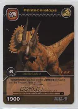 2008 Dinosaur King Trading Card Game Foil Pentaceratops #DKTB-015 - Image 1
