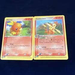 Torchic 74/109 Combusken 28/109 Ex Ruby & Sapphire Pokemon Card E Series 2 - Image 1