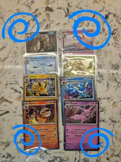 Prismatic Evolutions Costco Cosmos Holo Promo Cards - Full Swirl 🌀 Eeveelutions - Image 1