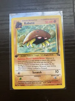 Pokemon TCG Kabuto Fossil 1st Edition Common Card 50/62 - Image 4
