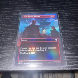 ~ Fire Nation Attacks (Borderless) ~ NM Foil ~ MTG: Avatar ~ MTG ~ - Image 1