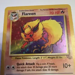 Pokemon TCG Flareon Holo Rare Jungle Set Card 3/64 - Image 2