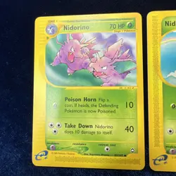 Nidorino 55/147 Nioran 96/147 Aquapolis Pokemon E Series Card Vintage 2002 2 - Image 2