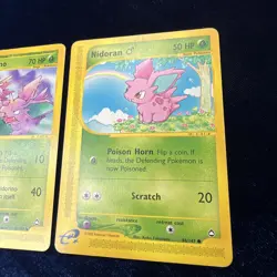 Nidorino 55/147 Nioran 96/147 Aquapolis Pokemon E Series Card Vintage 2002 2 - Image 3