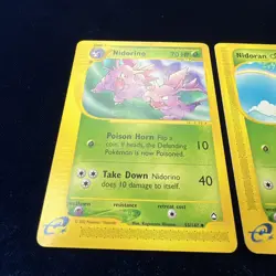 Nidorino 55/147 Nioran 96/147 Aquapolis Pokemon E Series Card Vintage 2002 2 - Image 4