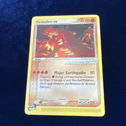 Groudon EX 002 Promo Ultra Rare Non-Holo Pokemon Card E Series - Image 1