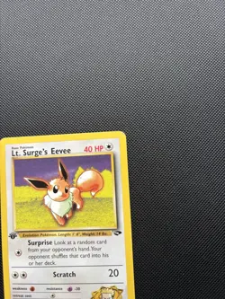 Pokemon Card 1st Edition Gym Challenge Lt. Surge's Eevee 51/132 WOTC - Image 4