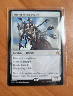 Magic MTG Sire of Seven Deaths 0001 Regular Mythic - NM condition - Image 1