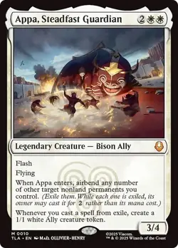 APPA, STEADFAST GUARDIAN x1 mtg NM-M The Last Airbender 1 Mythic - Image 1