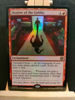 Shadow of the Goblin FOIL- Marvel's Spider-Man - Rare - NM (see pics) MTG - Image 1