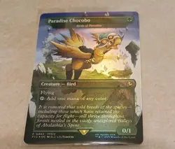 Paradise Chocobo - Birds of Paradise Borderless FOIL Final Fantasy MTG MINT - Image 1