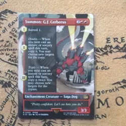 Summon: G.F. Cerberus Borderless x1, MTG, Magic the Gathering, Final Fantasy, NM - Image 1