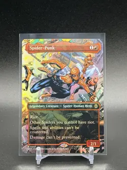 Spider-Punk, Borderless Art Foil 0207, Spider-Man Marvel Magic, MTG - Image 1