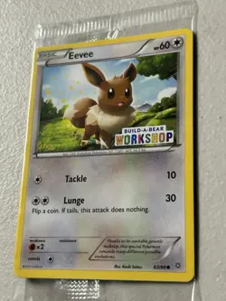 New Sealed Build a Bear Workshop Pokemon Card EEVEE original Promo - Image 2
