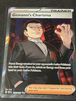 Giovanni's Charisma 197/165 Ultra Rare SV: Scarlet & Violet 151 Pokemon TCG NM/M - Image 2