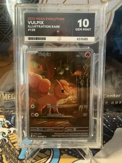 🔥 Vulpix 138/132 Illustration Rare Pokemon TCG Ace 10 Gem Mint 💎 PERFECT Subs - Image 1