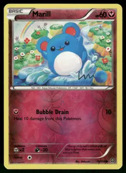 Marill Reverse Holo 76/114 XY - Steam Siege Pokemon - Image 1