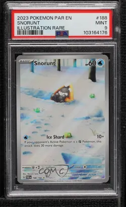 Snorunt Illustration Rare Pokemon Scarlet & Violet Paradox Rift PAR PSA 9 MINT - Image 1