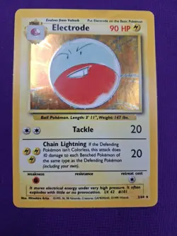 POKEMON TCG ELECTRODE JUNGLE HOLOGRAPHIC **NO SYMBOL** ERROR 2/64 - Image 1