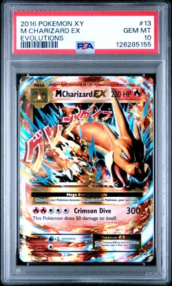 2016 POKEMON XY EVOLUTIONS #13 M CHARIZARD EX PSA 10 - Image 1