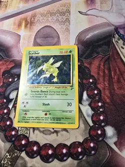 Pokemon TCG - Scyther Base Set 2 17/130 - Unlimited Holo Rare - SWIRL - LP - Image 2
