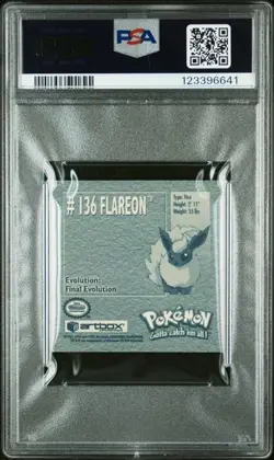 1999 Pokemon Stickers Series 1 Flareon VINTAGE #136 PSA 4 VG-EX - Image 2