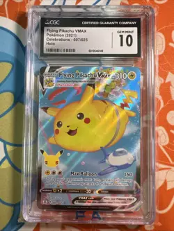 2021 Pokemon Celebrations Flying Pikachu V Holo CGC 10 - Image 1