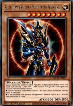 Black Luster Soldier-Envoy of the Beginning Rare TOCH Unlimited NM Yugioh - Image 1