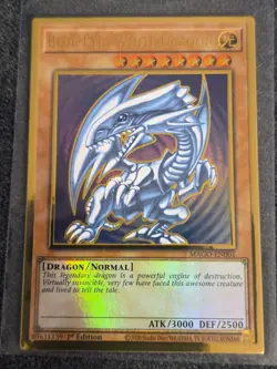 Yugioh MAGO-EN001 Blue-Eyes White Dragon - Premium Gold Rare 1st Edition - Image 1
