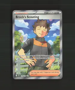 Brock's Scouting 179/159 Journey Together Full Art Ultra Rare Pokemon Card NM - Image 1