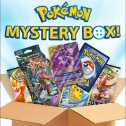 $80 Pokemon Cards Mystery Box (5) Packs (10) Ultra Rare Cards + (1) Graded Card - Image 1