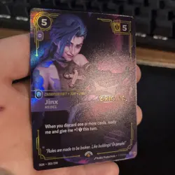 Jinx Rebel 202/298 Launch Promo Origins Stamped Epic Card Riftbound TCG Mint - Image 2