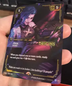 Jinx Rebel 202/298 Launch Promo Origins Stamped Epic Card Riftbound TCG Mint - Image 3