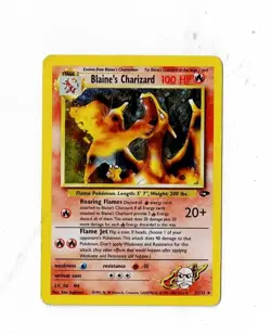 Pokemon BLAINE'S CHARIZARD Gym Challenge HOLO Unlimited Edition Card - Image 1