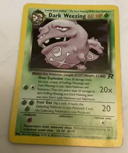Pokemon TCG Dark Weezing Holo Pokemon Card Team Rocket - Image 1
